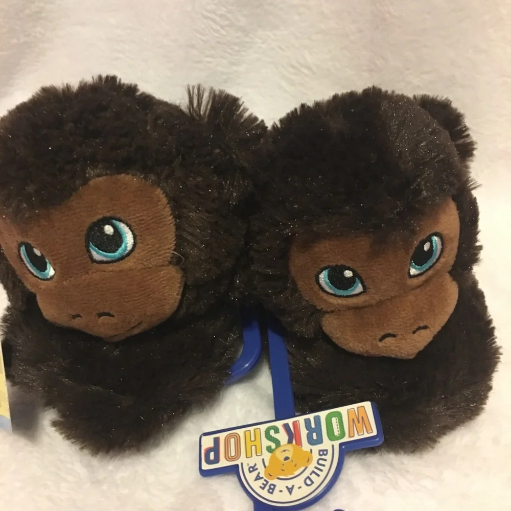 Build a bear Workshop‎ slippers monkey slip on non slip 10/11
